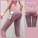 Gym Sport Seamless Leggings With Pockets Push Up
