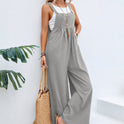 Women Long Bib Jumpsuits With Pockets