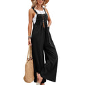 Women Long Bib Jumpsuits With Pockets