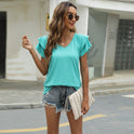 Ruffle Short Sleeve T Shirt