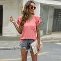 Ruffle Short Sleeve T Shirt